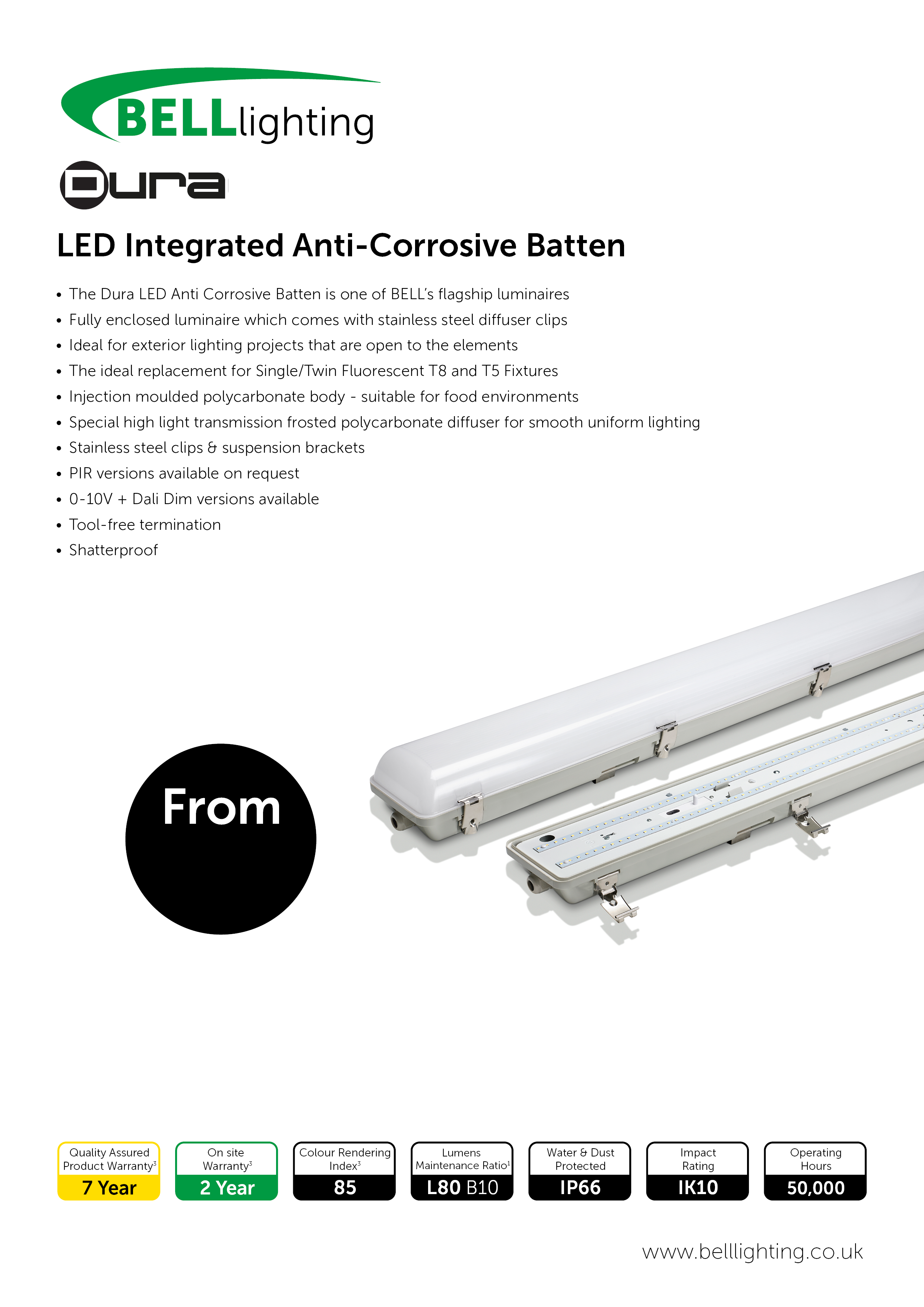 Dura LED IP65 Batten