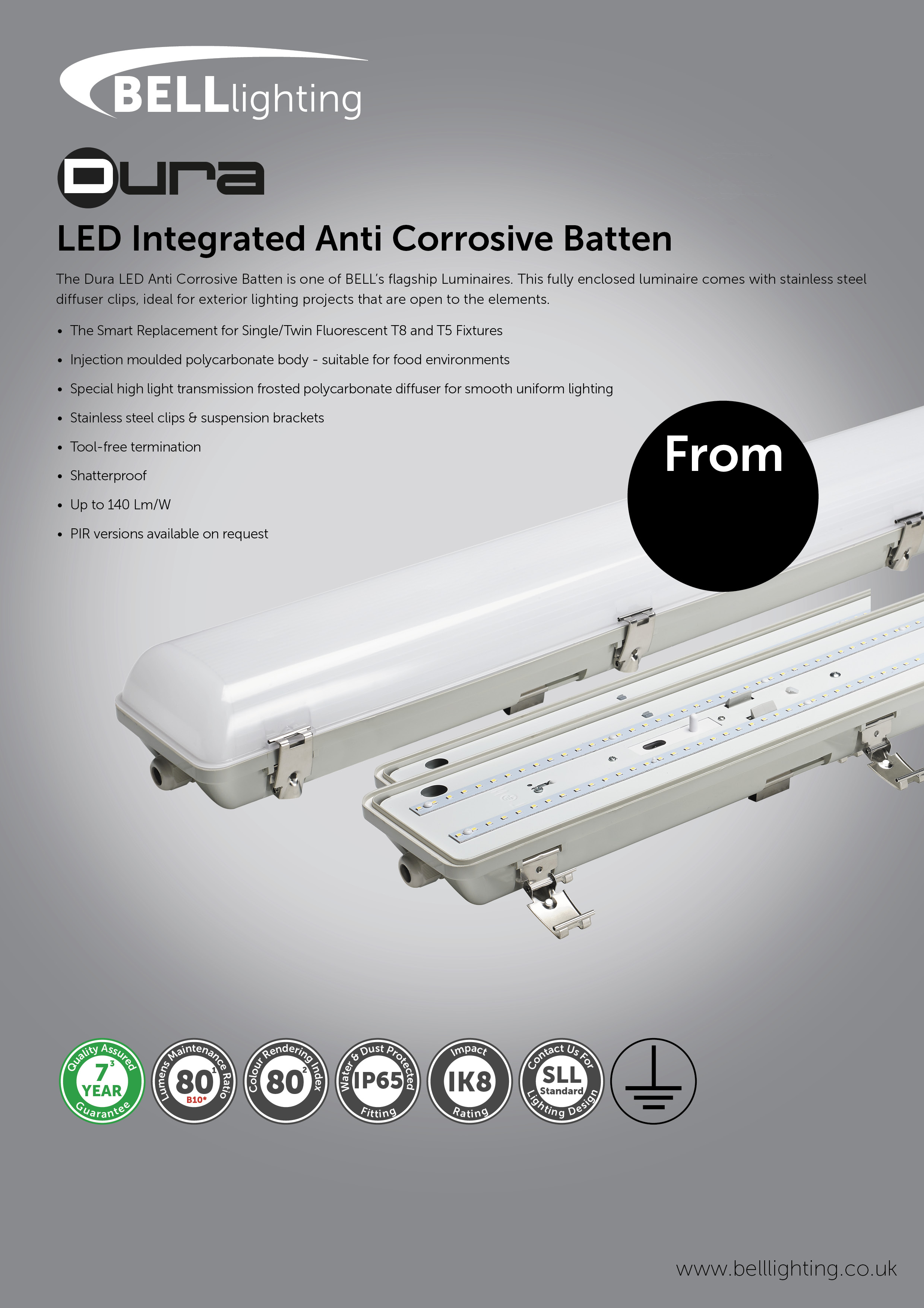 Dura LED IP65 Batten