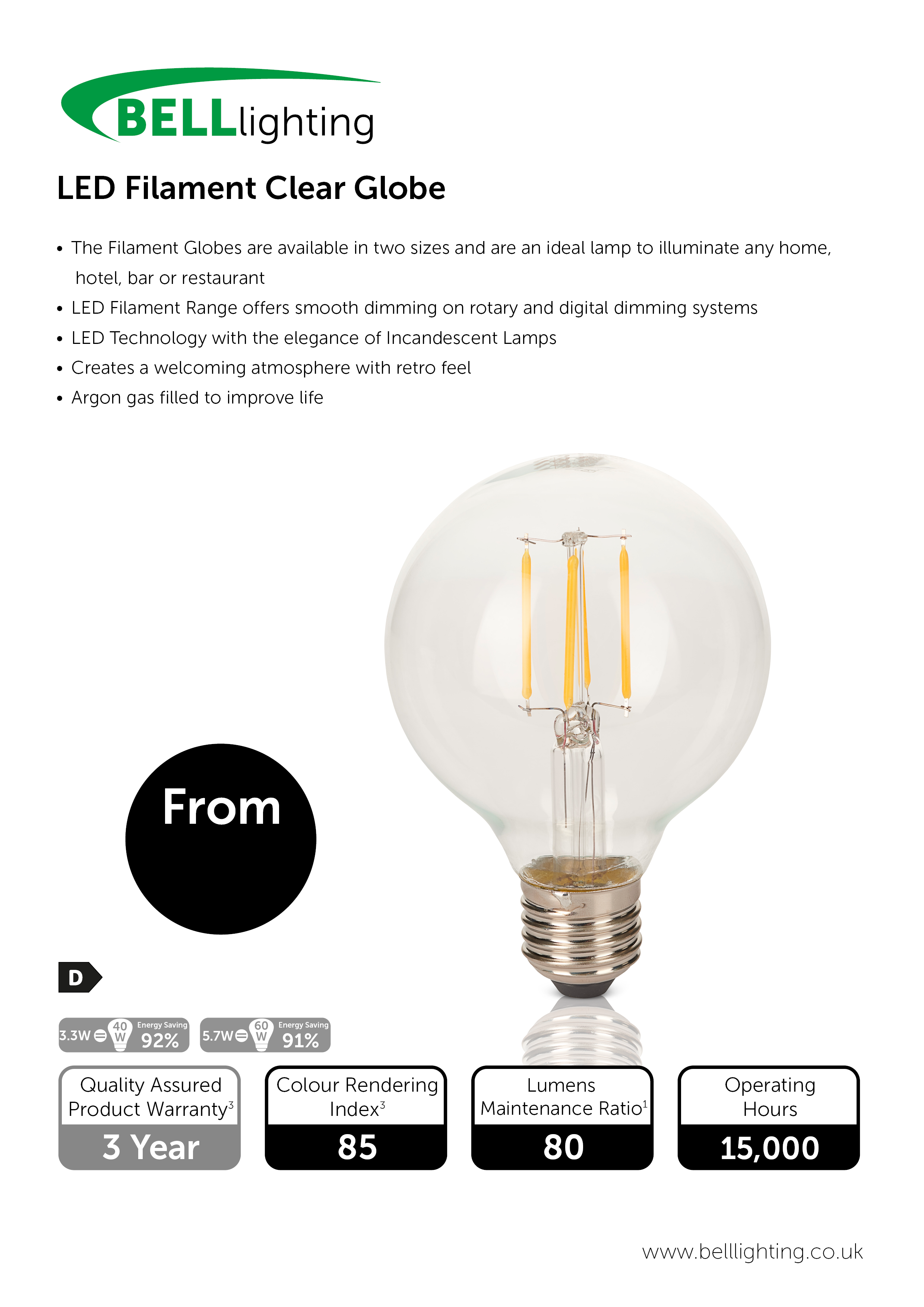 Filament Clear Globe