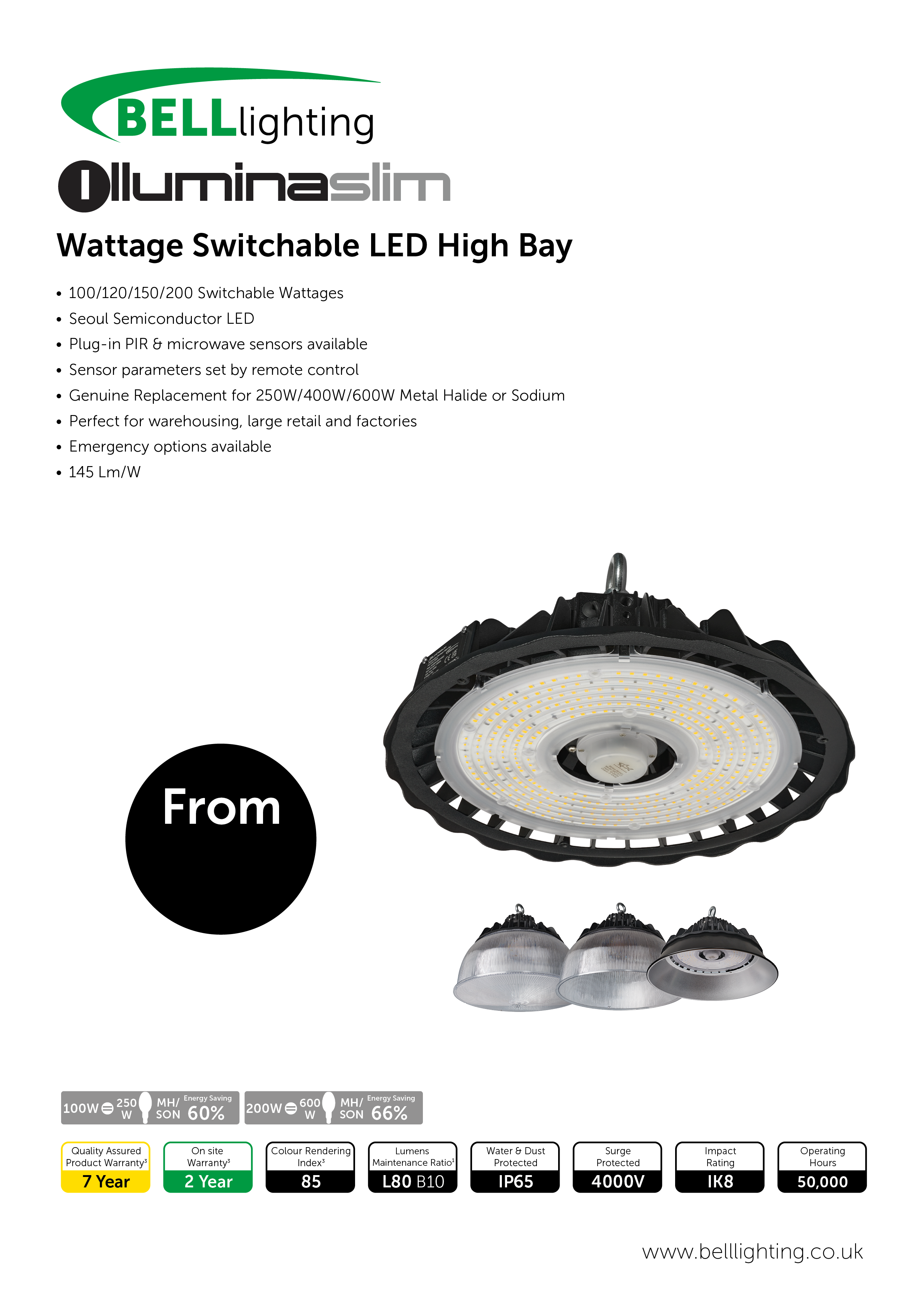Illumina Slim Wattage Switchable