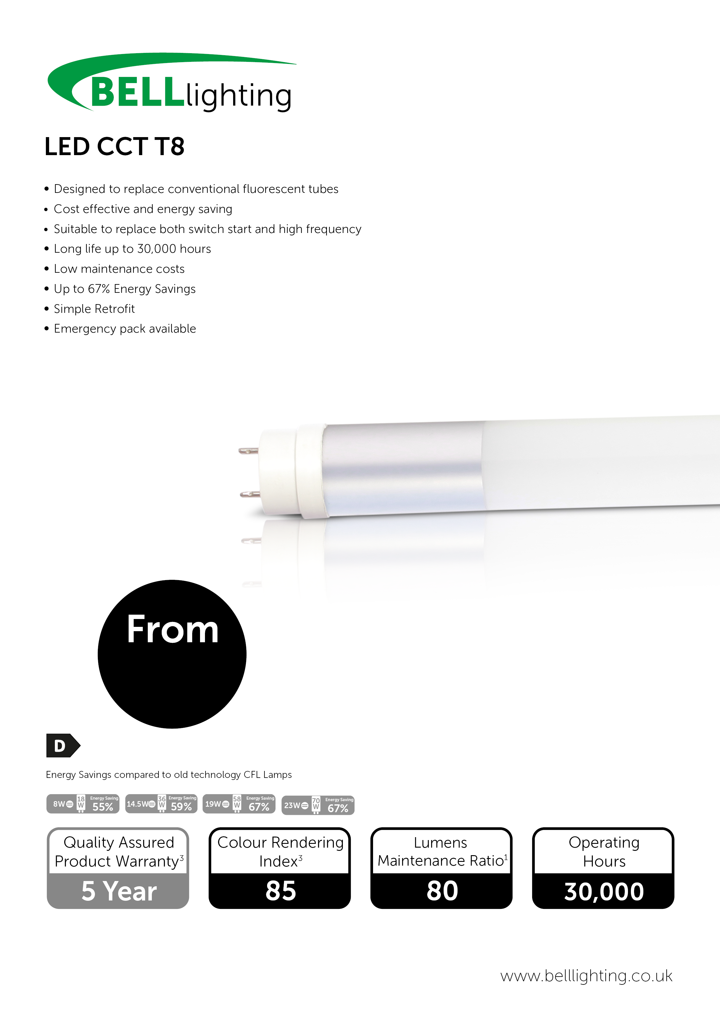 LED CCT T8 Tubes