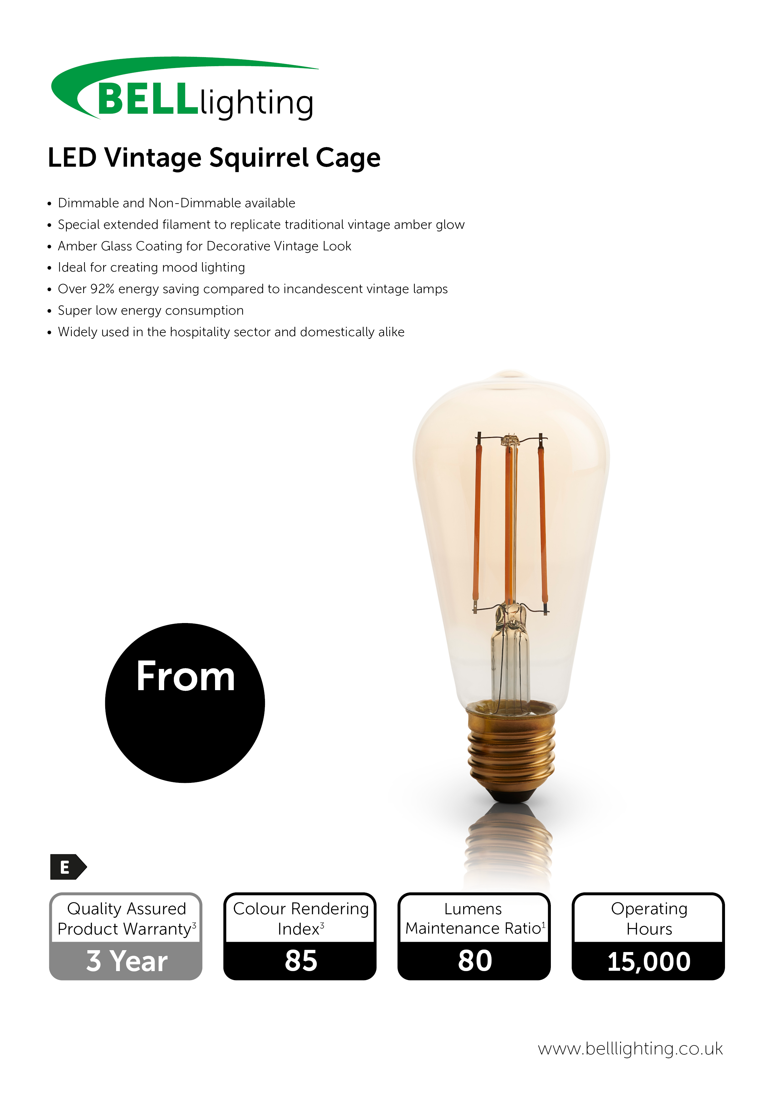 LED Vintage Squirrel Cage